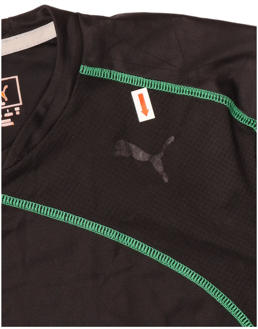 PUMA Mens T-Shirt Top Medium Black Polyester