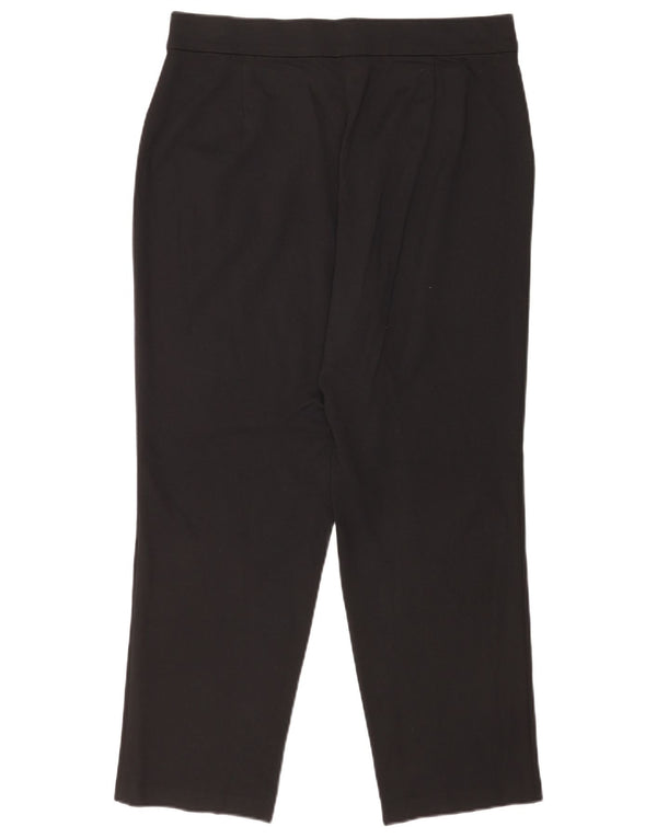 Marks & Spencer Womens Straight Casual Trousers UK 16 Large W34 L27 Black