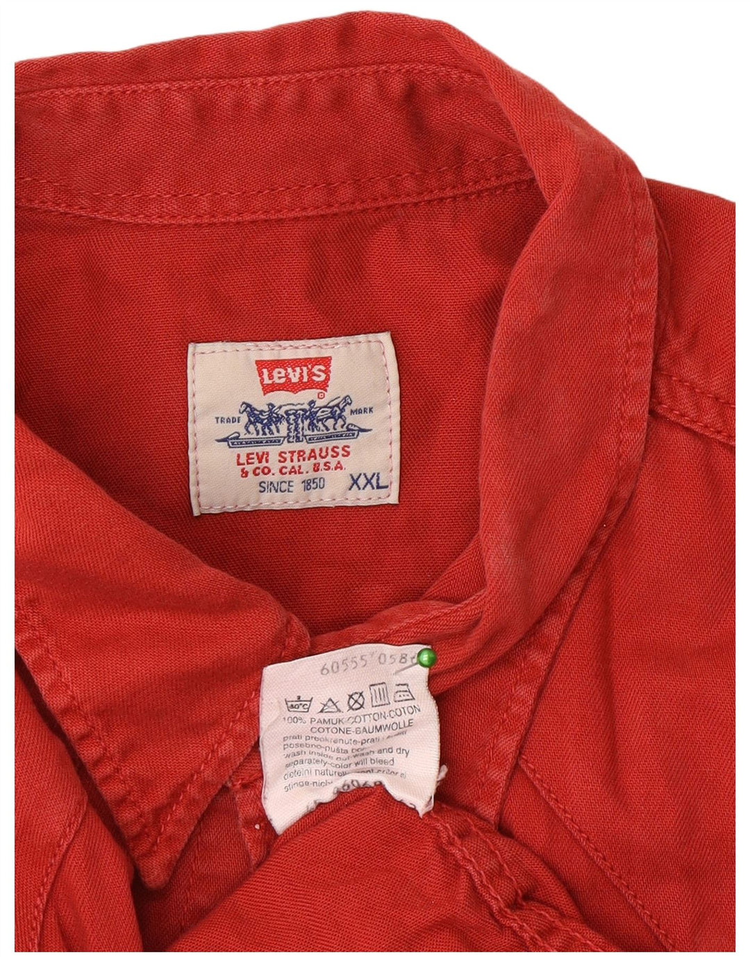 Levi's Mens Shirt 2XL Red Cotton
