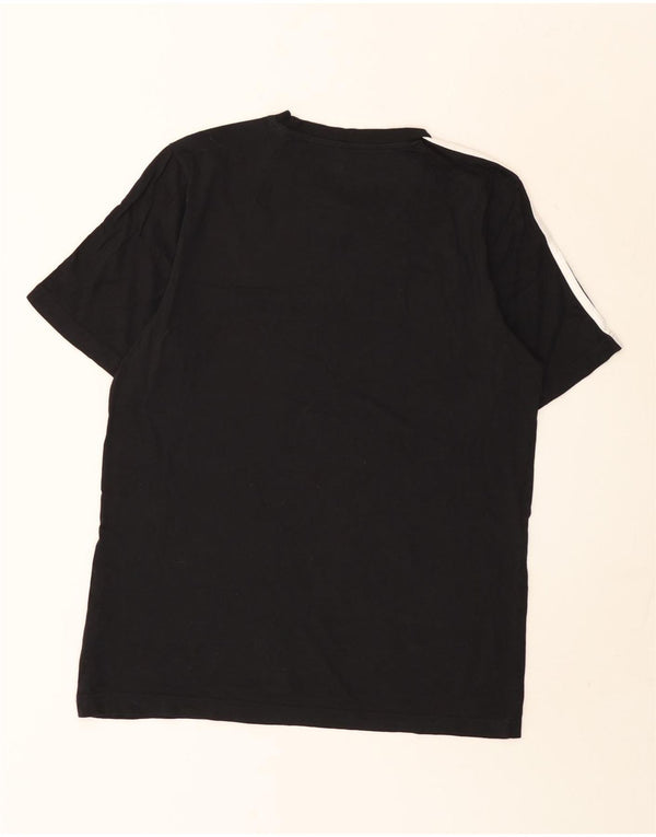 Adidas Mens T-Shirt Top Medium Black Cotton