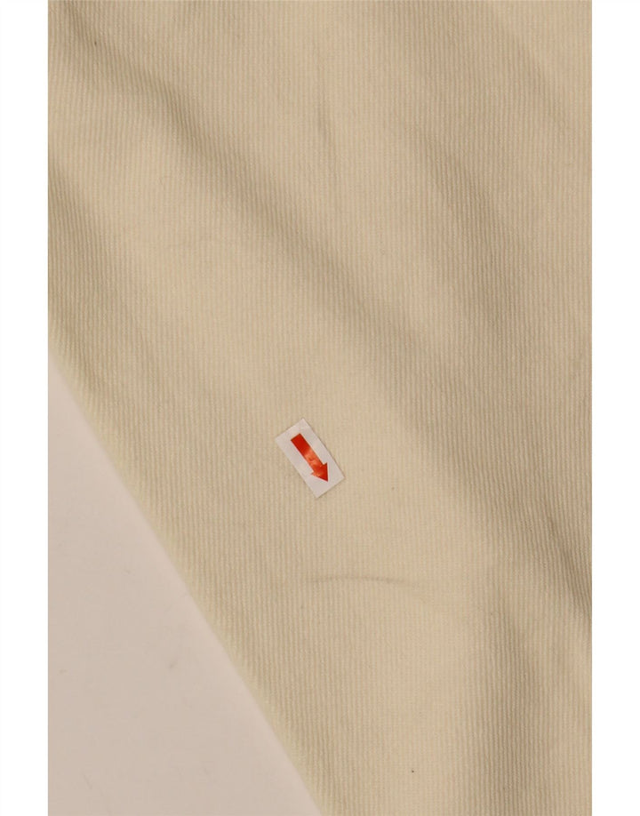 Zara Womens Crop Oversized Denim Jacket UK  16 Large Off White Cotton