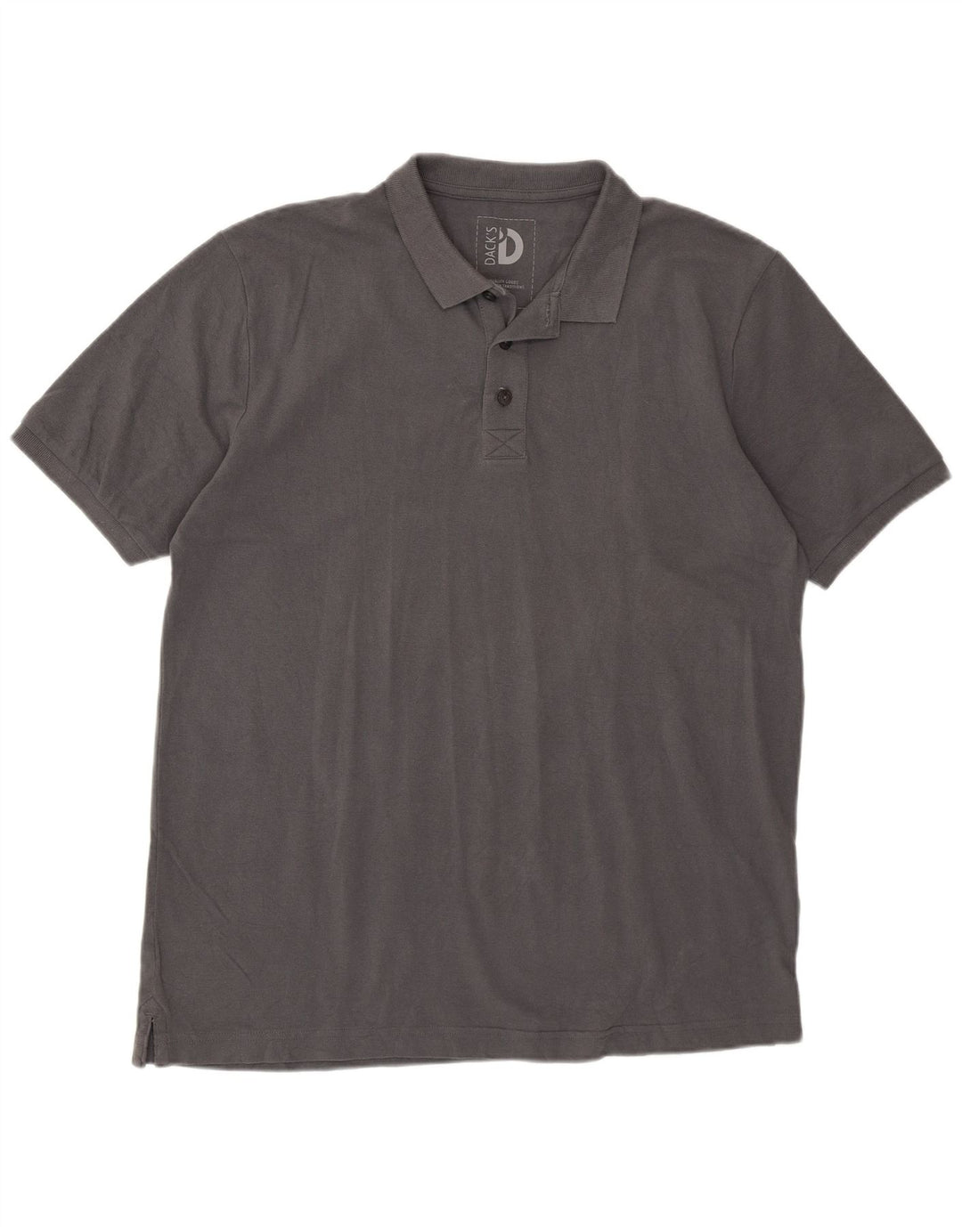 Dack's Mens Polo Shirt Large Grey Cotton