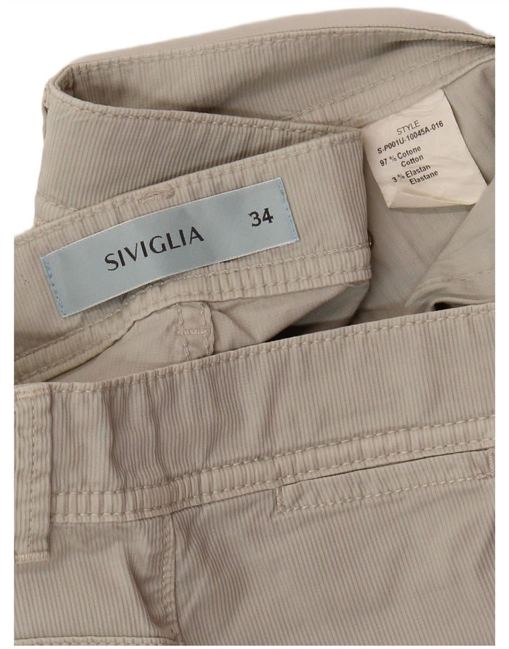 SIVIGLIA Mens Straight Corduroy Trousers W34 L32 Grey Cotton