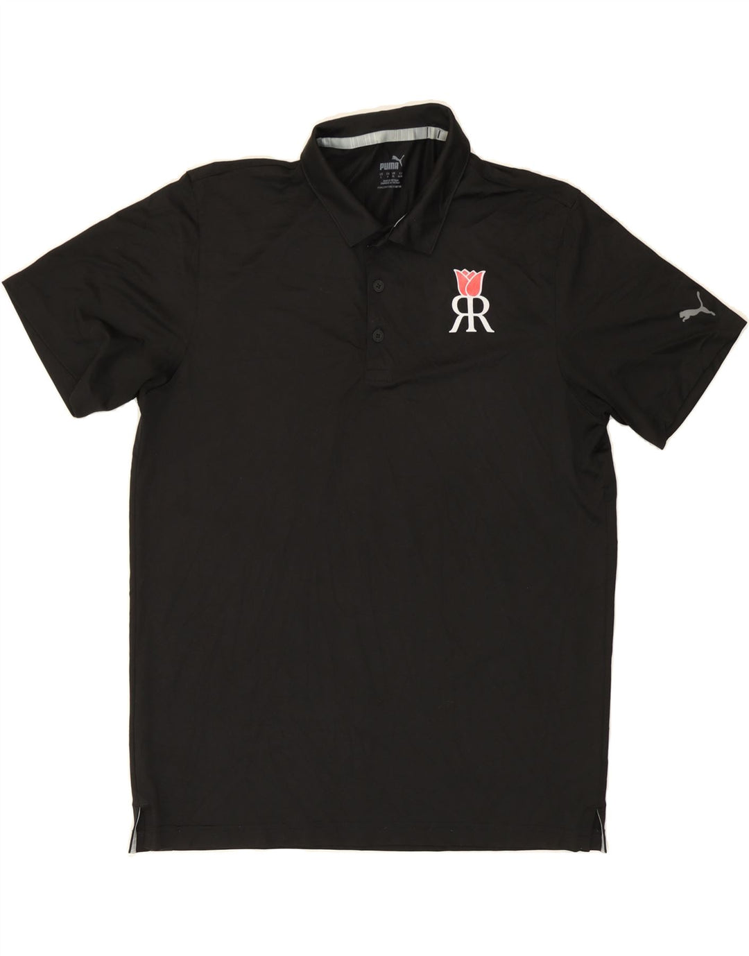 PUMA Mens Polo Shirt XL Black Vintage Puma and Second-Hand Puma from Messina Hembry 