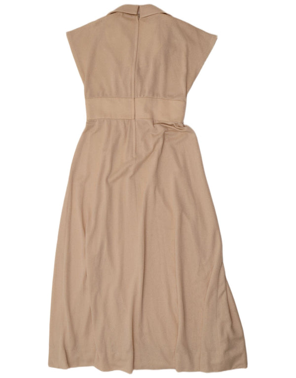Eastex Womens Maxi Dress UK 14 Medium Beige Polyester