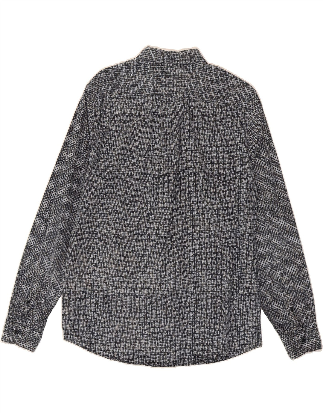 DOCKERS Mens Slim Fit Shirt Medium Navy Blue Spotted Vintage Dockers and Second-Hand Dockers from Messina Hembry 