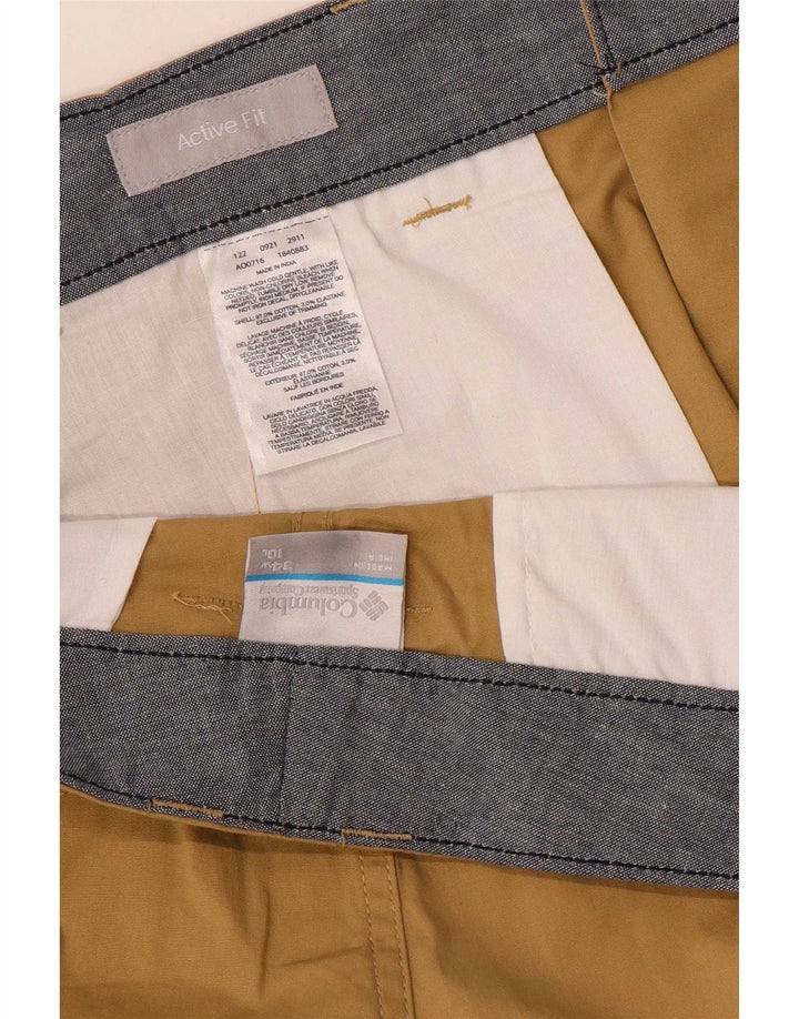 Columbia Mens Active Cargo Shorts W34 Large Brown Cotton
