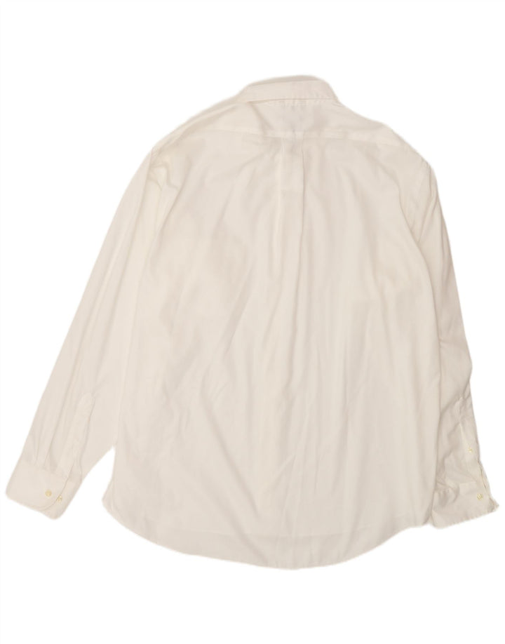 Chaps Mens Shirt Size 18 2XL White Cotton