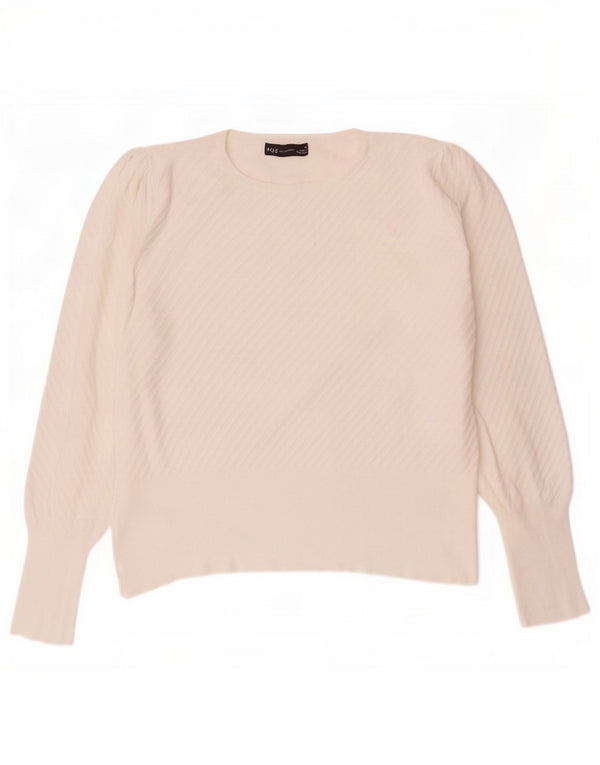 Marks & Spencer Womens Boat Neck Jumper Sweater UK 18 XL White Viscose