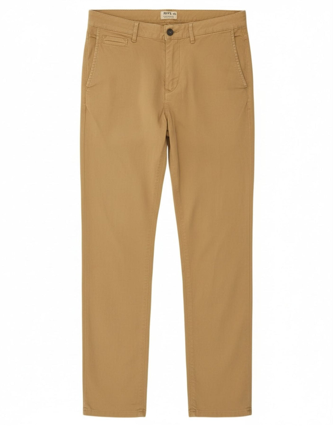 Rifle Mens Slim Chino Trousers W32 L32 Beige Cotton