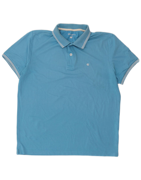 Champion Mens Easy Fit Polo Shirt Large Blue