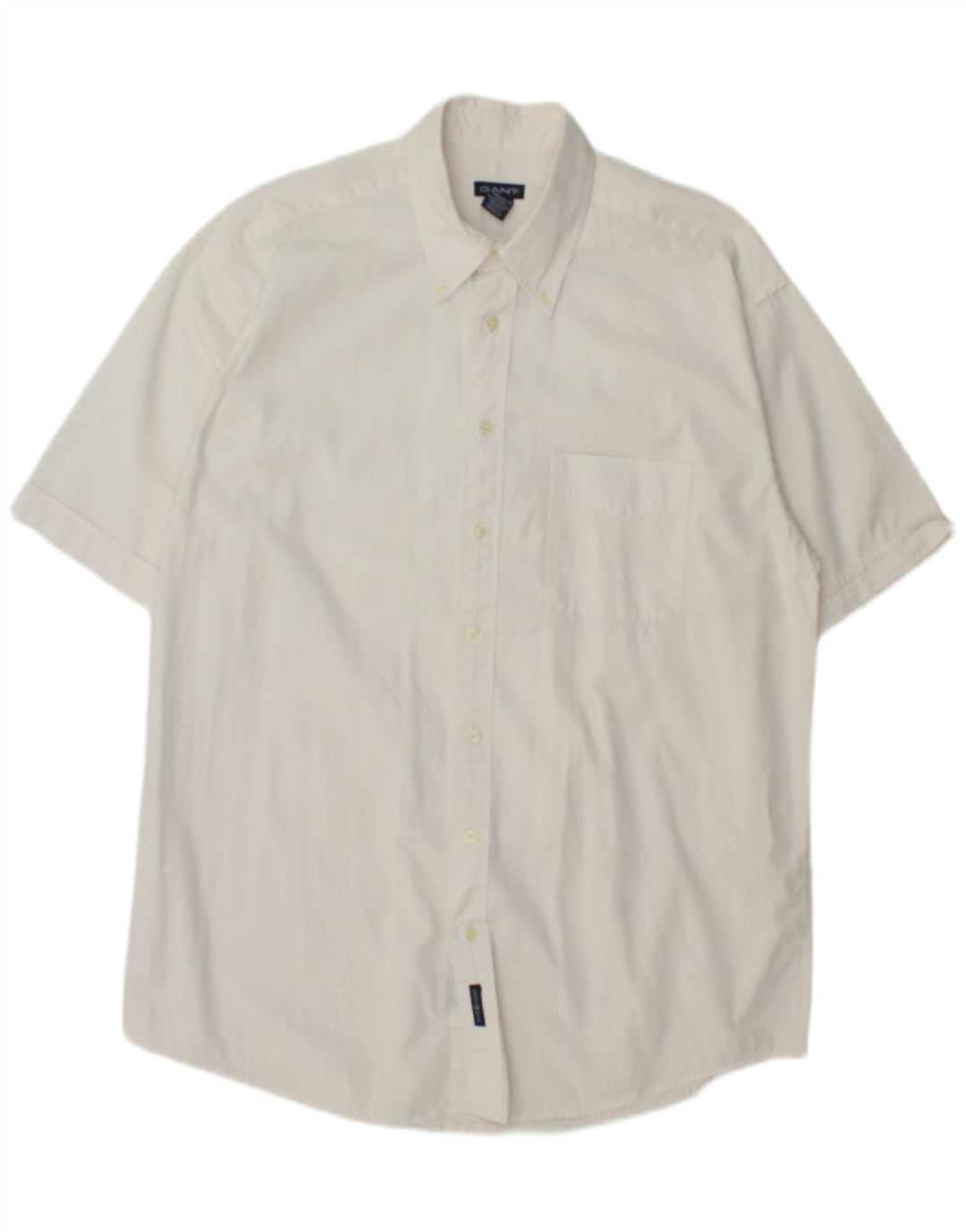 Gant Mens Short Sleeve Shirt Large White Cotton