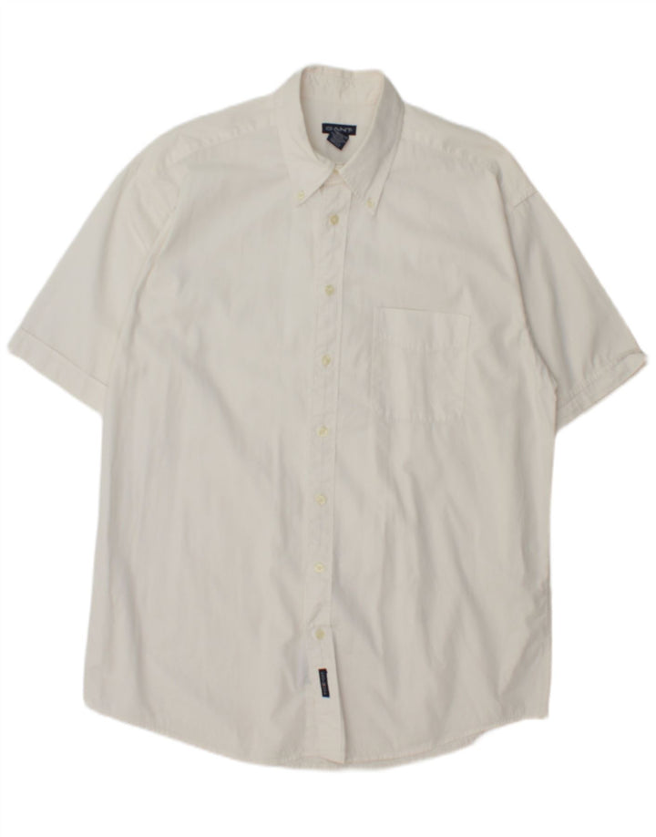 Gant Mens Short Sleeve Shirt Large White Cotton