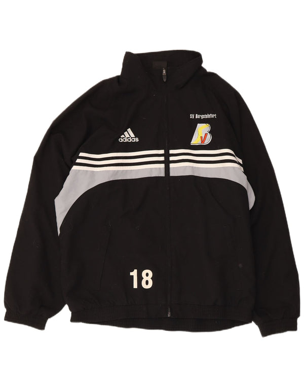 Adidas Mens Graphic Tracksuit Top Jacket IT 40/42 Medium Black Colourblock