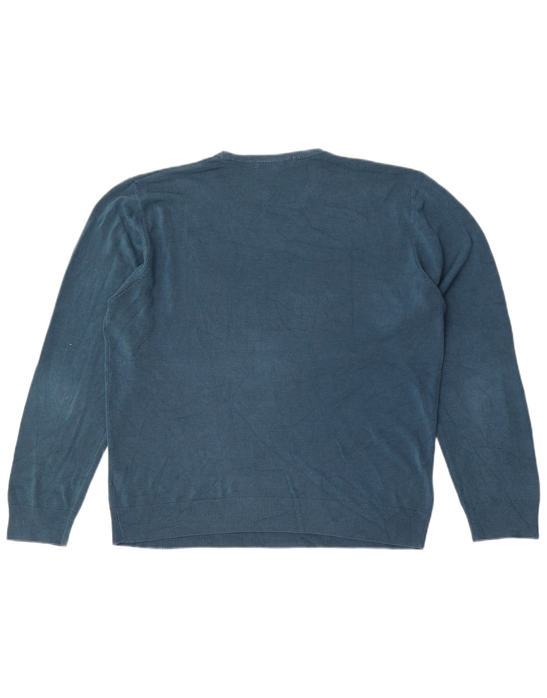 Marks & Spencer Mens Crew Neck Jumper Sweater Large Blue Acrylic