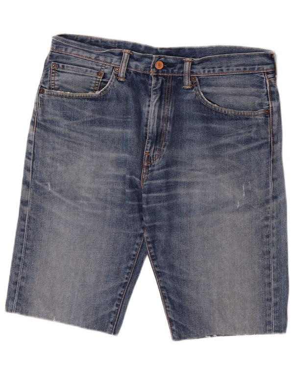 Levi's Mens Distressed Denim Shorts W34 Large Blue Cotton