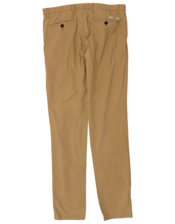 Tommy Hilfiger Mens Slim Chino Trousers W33 L36 Beige Cotton