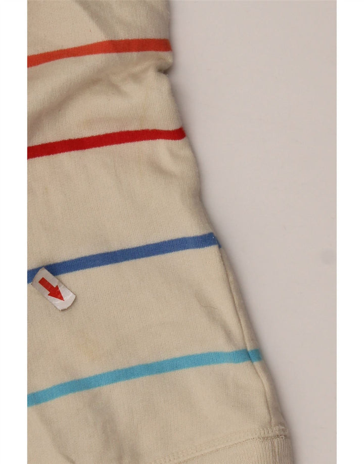 Marks & Spencer Womens Sweatshirt Jumper UK 14 Medium Off White Striped