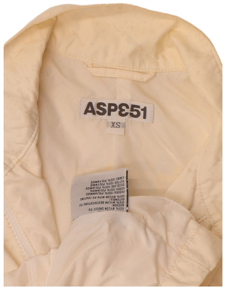 Vintage Womens Utility Jacket UK 6 XS Beige Nylon