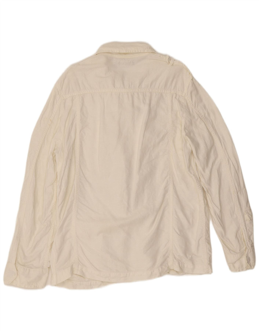 Ferre Mens Military Shirt Medium White