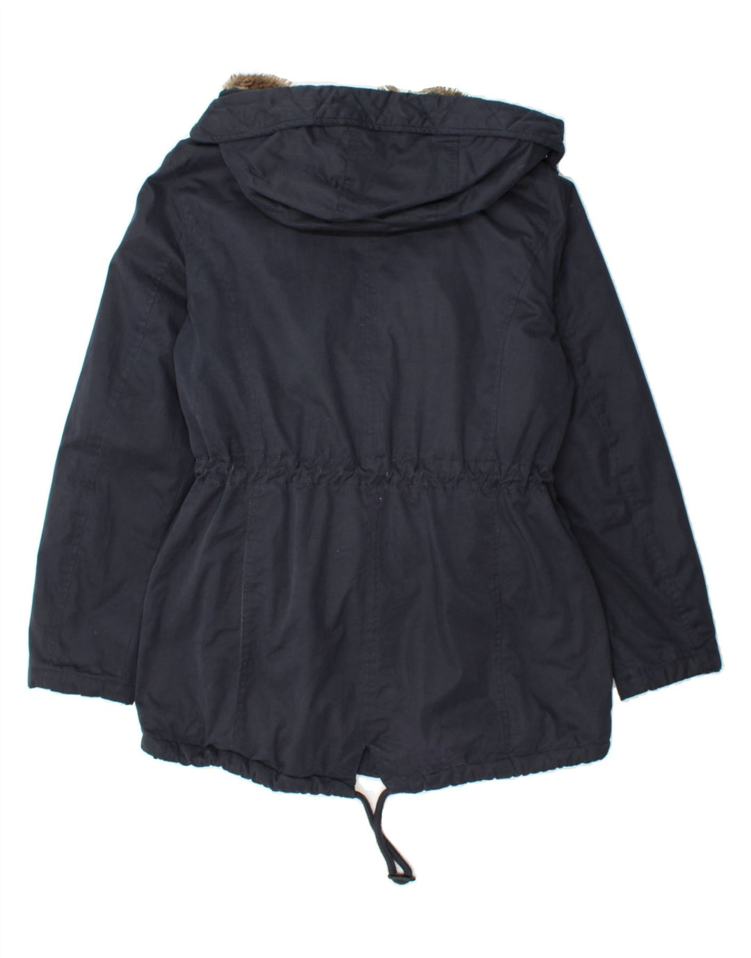 MISTRAL Womens Hooded Parka Jacket UK 14 Medium Navy Blue Vintage Mistral and Second-Hand Mistral from Messina Hembry 