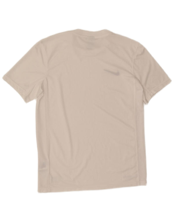 Nike Mens Dri Fit T-Shirt Top Medium White Polyester