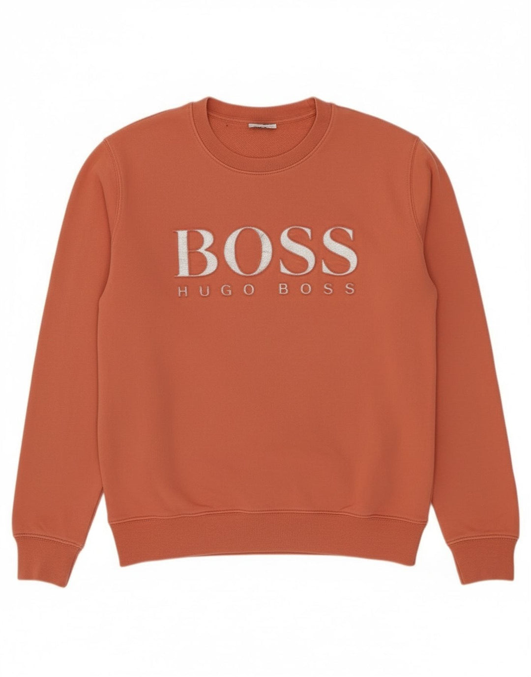 Hugo Boss Womens Graphic Sweatshirt Jumper UK 12 Medium Orange