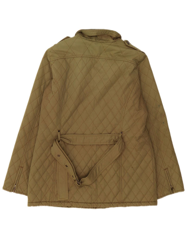 Crew Clothing Womens Sherpa Military Quilted Jacket UK 14 Medium Khaki