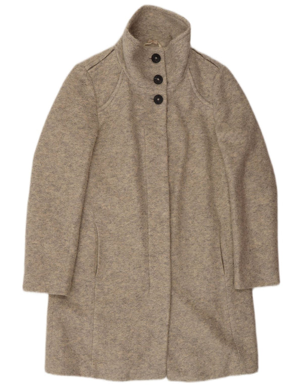 Hugo Boss Womens Overcoat UK 8 Small  Beige Acrylic