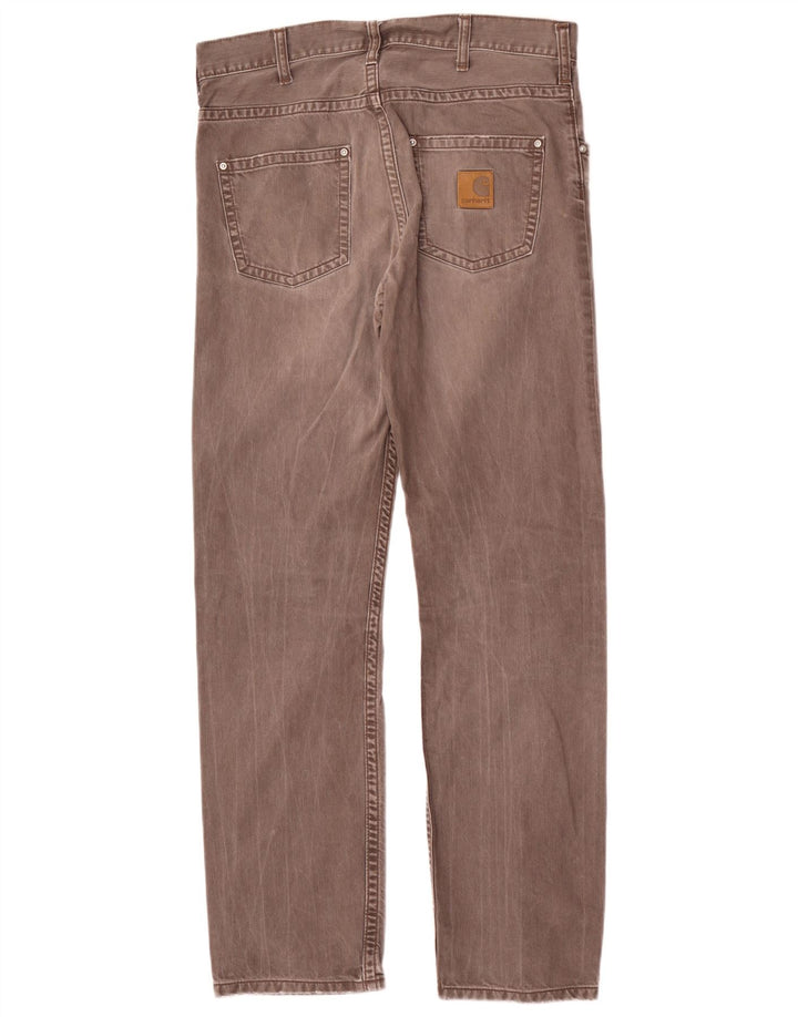 Carhartt Mens Straight Jeans W30 L32 Grey Cotton