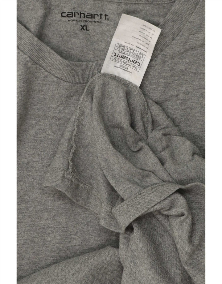 Carhartt Mens T-Shirt Top XL Grey Cotton