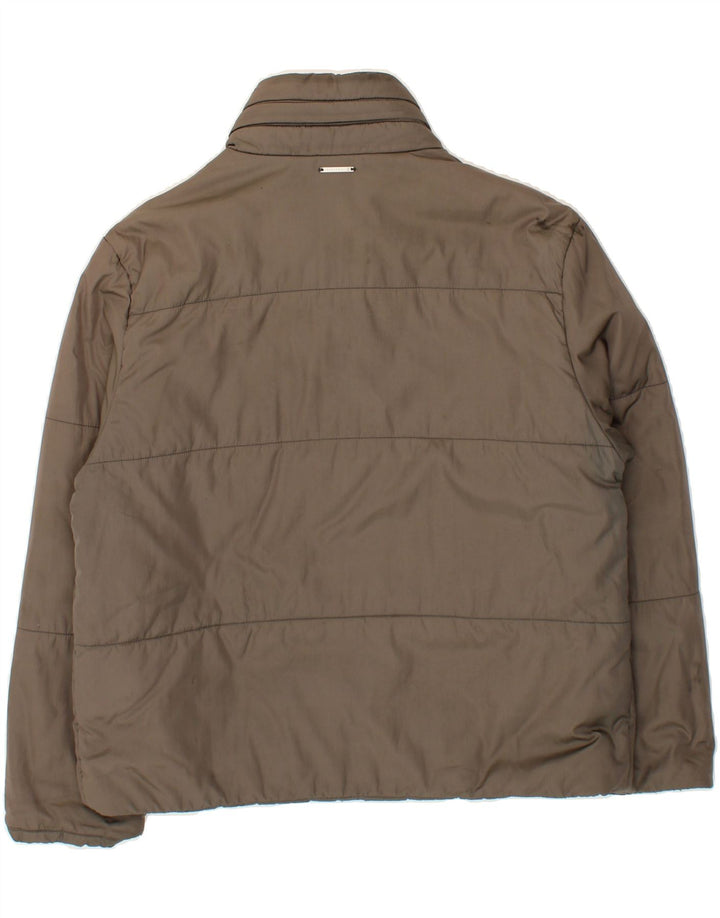 TRUSSARDI JEANS Womens Padded Jacket IT 44 Medium Brown Polyester Vintage Trussardi Jeans and Second-Hand Trussardi Jeans from Messina Hembry 