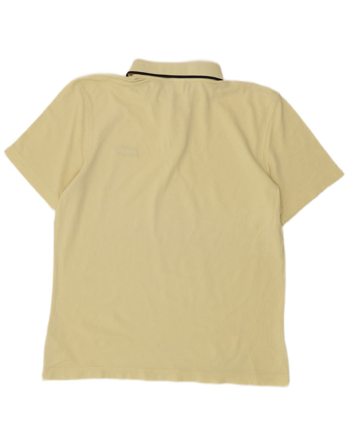 REEBOK Mens Polo Shirt Medium Yellow Cotton