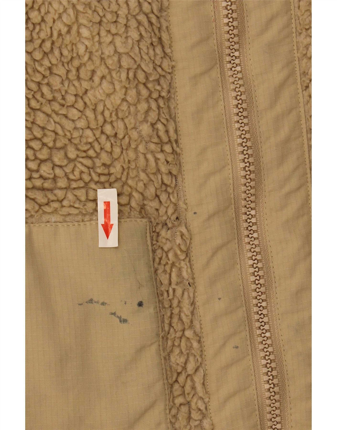 Urban Outfitters Mens Fleece Jacket UK 36 Small Beige Polyester