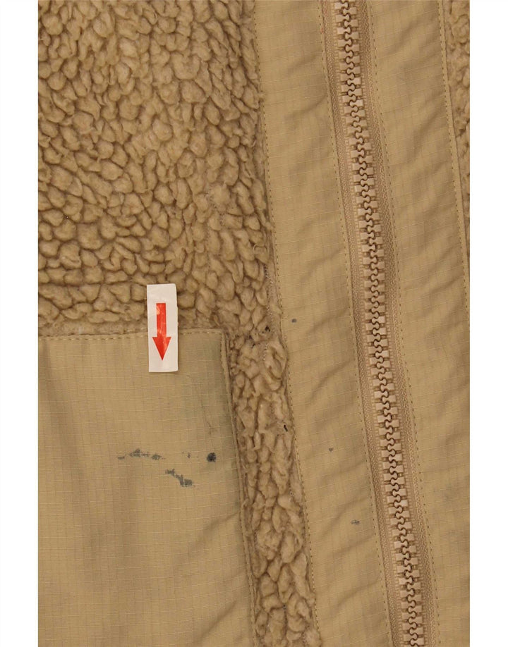Urban Outfitters Mens Fleece Jacket UK 36 Small Beige Polyester