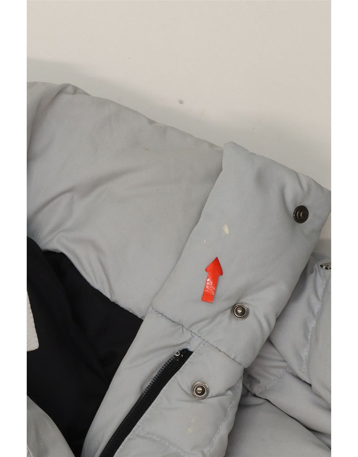 GEOSPIRIT Womens Hooded Padded Coat IT 44 Medium Grey Polyester Vintage Geospirit and Second-Hand Geospirit from Messina Hembry 