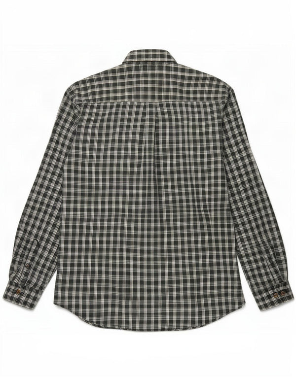 Eddie Bauer Mens Regular Fit Flannel Shirt Small Green Check Cotton