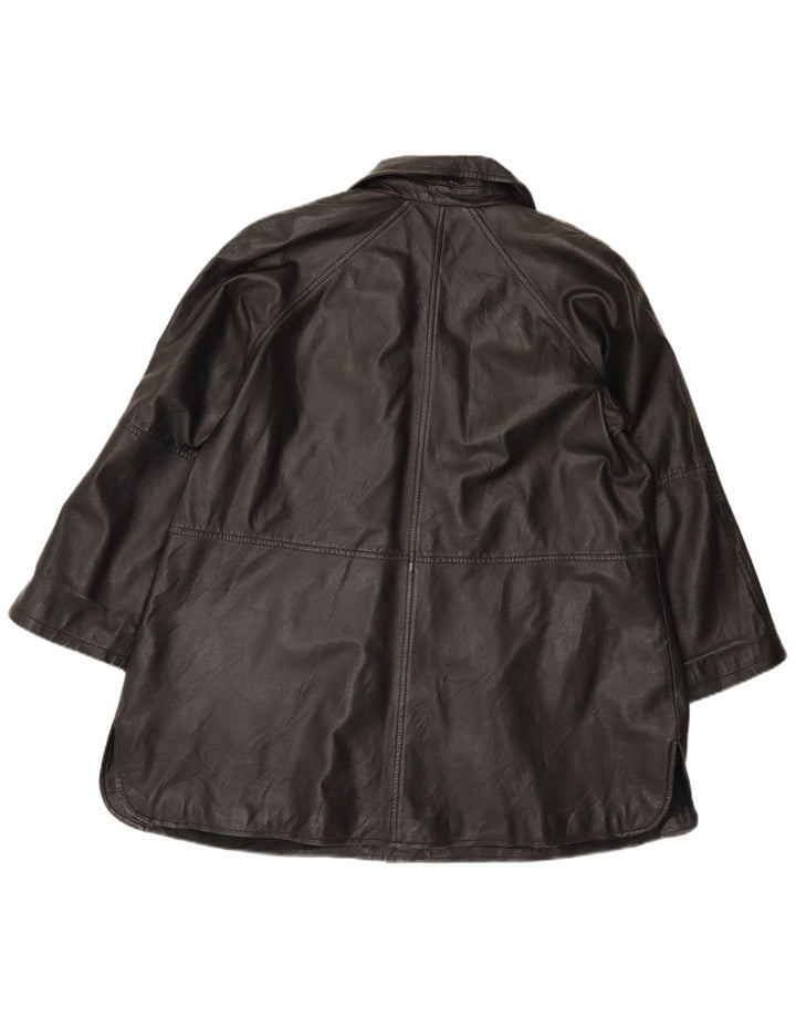 Conbipel Womens Leather Jacket IT 44 Medium Black Leather