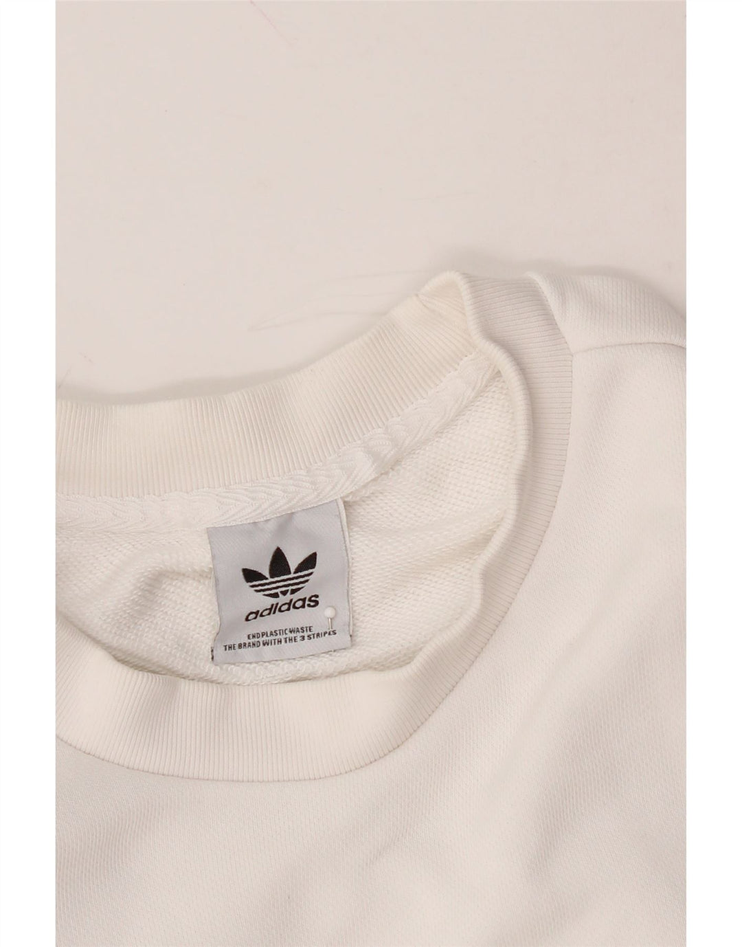 ADIDAS Mens Graphic Sweatshirt Jumper Medium White Cotton Vintage Adidas and Second-Hand Adidas from Messina Hembry 