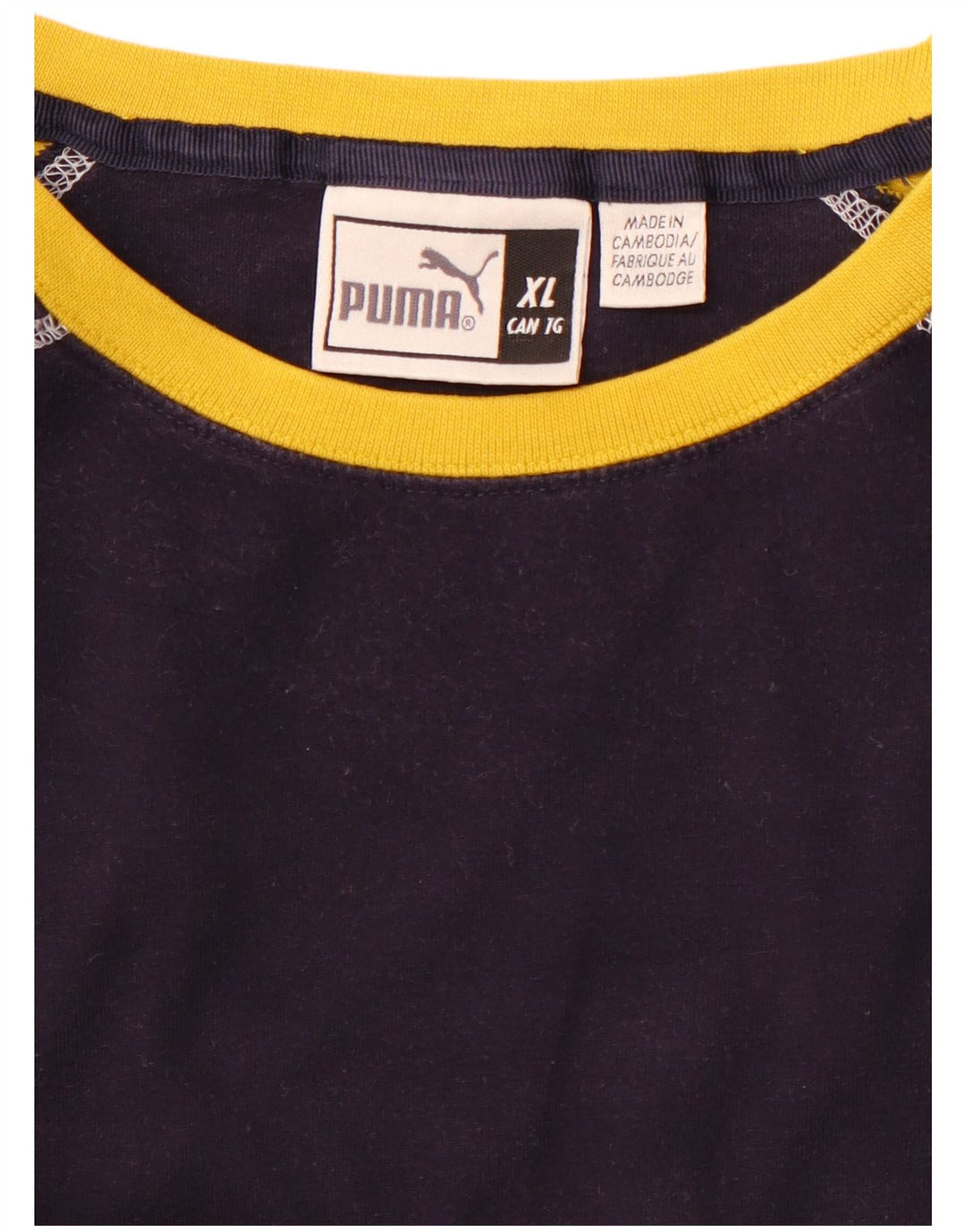 PUMA Mens Top Long Sleeve XL Navy Blue Colourblock Sports