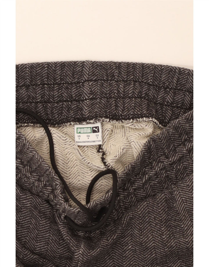 PUMA Womens Tracksuit Trousers UK 10 Small  Grey Herringbone