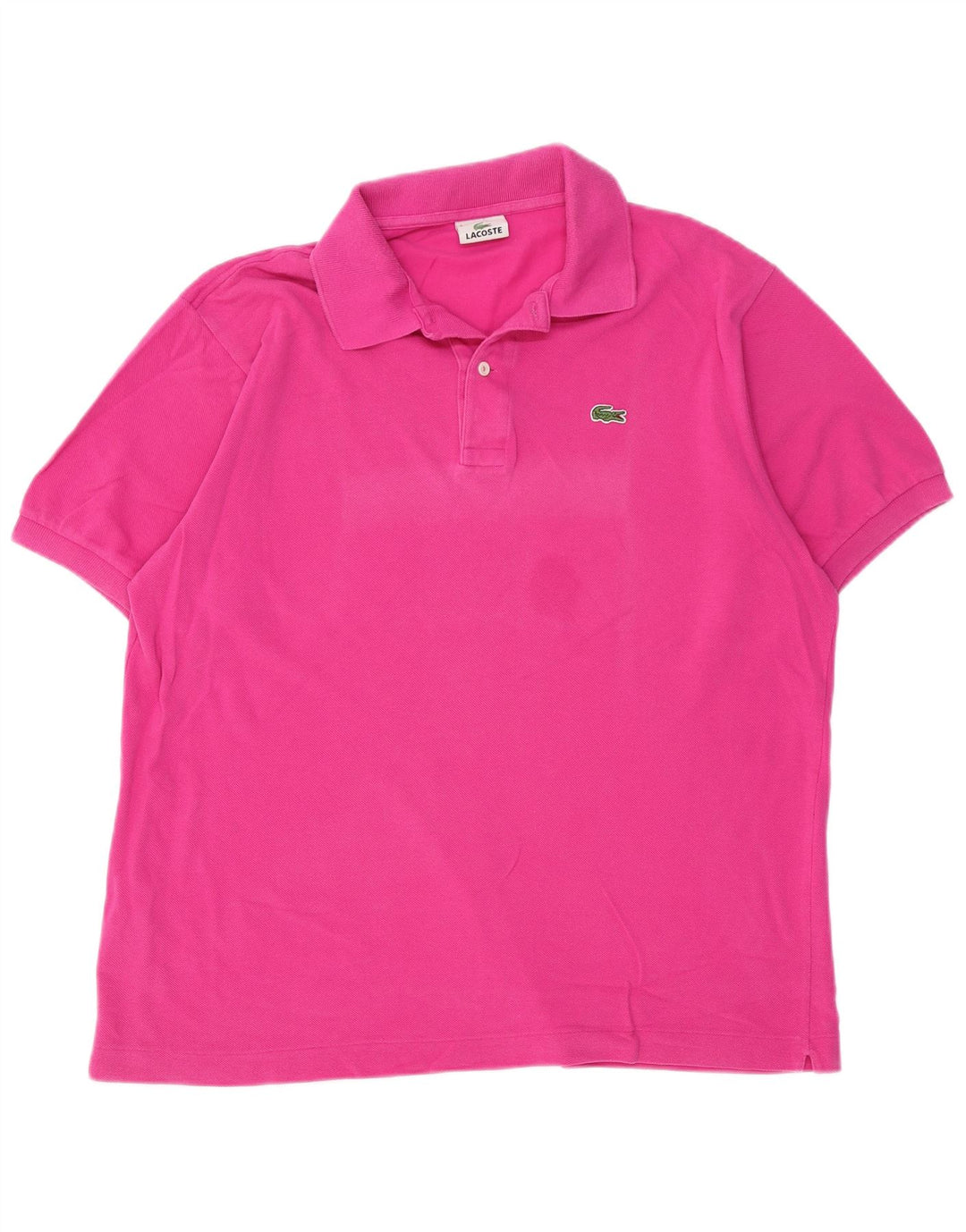 LACOSTE Mens Polo Shirt Size 6 XL Pink Cotton