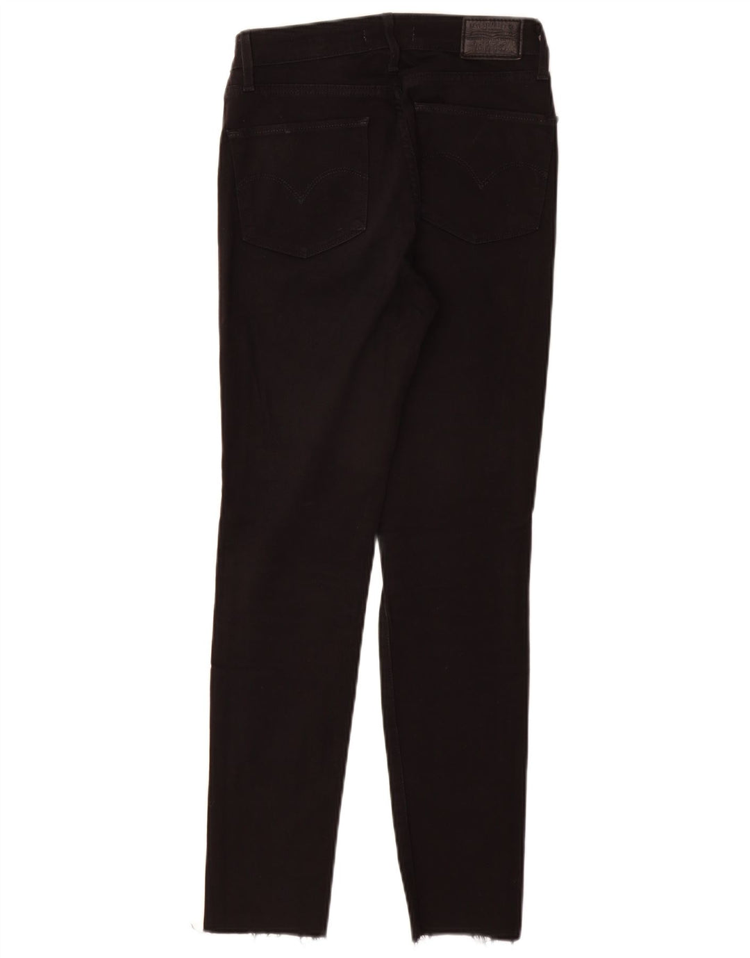 LEVI'S Womens 721 High Rise Skinny Jeans W27 L28 Black Cotton