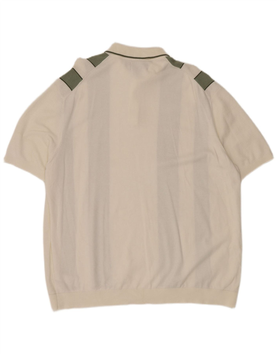 MARKS & SPENCER Mens Polo Shirt 3XL White Colourblock Cotton