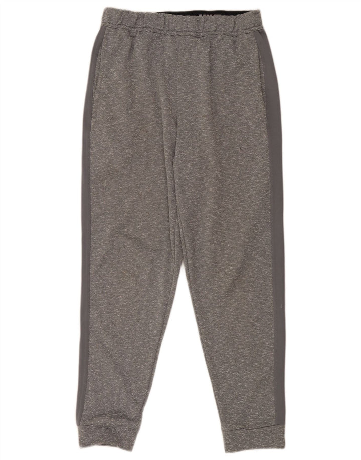 Nike Mens Dri Fit Tracksuit Trousers Joggers Small Grey Flecked Polyester
