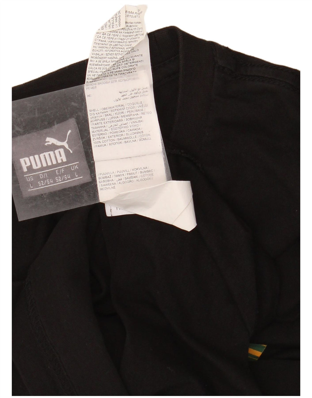 PUMA Mens Graphic T-Shirt Top Large Black Cotton