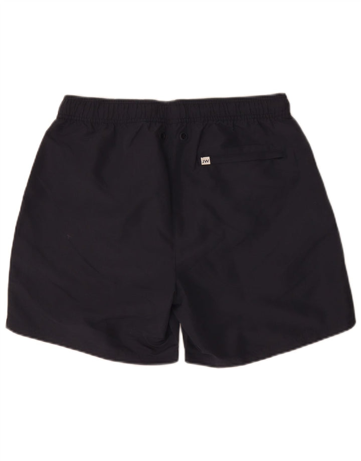 Jack Wills Mens Regular Swimming Shorts Medium Navy Blue Polyester