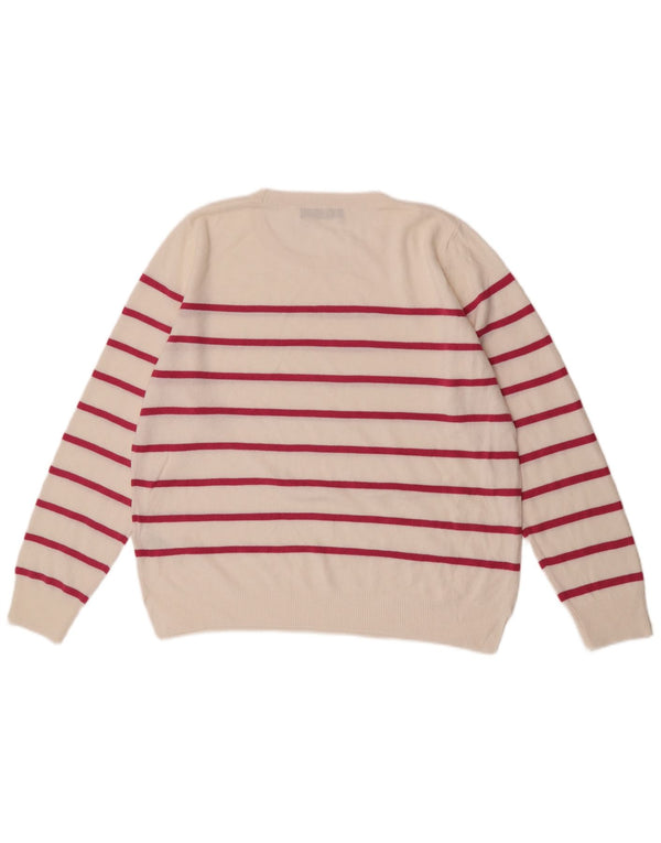 Marks & Spencer Womens Crew Neck Jumper Sweater UK 16 Large Off White