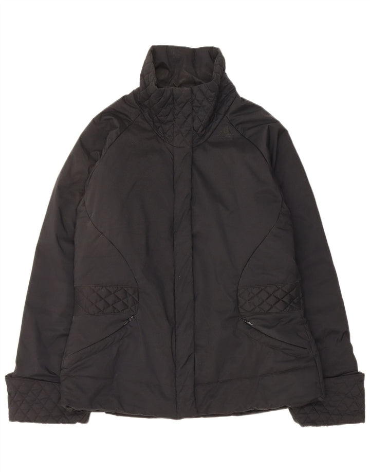 Adidas Womens Padded Jacket UK 14 Large Black Polyester