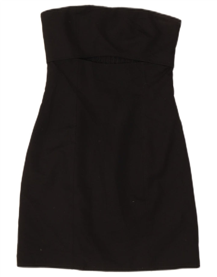 Zara Womens Strapless Dress UK 4 XS Black Polyester